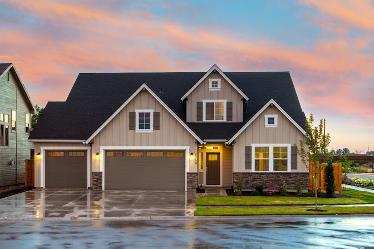 Modern smart home with connected devices and automation
